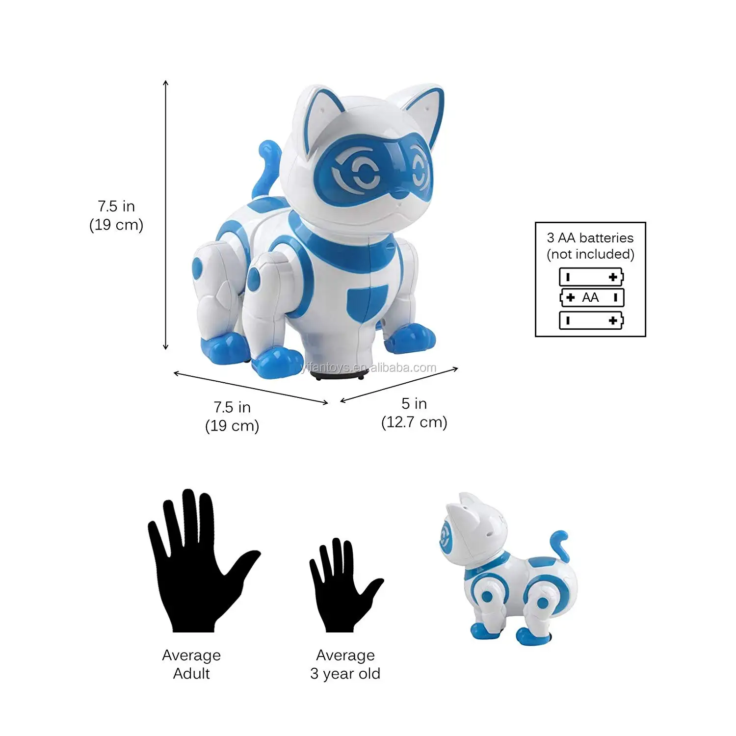 robot interactif pour animaux de compagnie chat 8206 amical électronique  promenades musical et danse robot chat pour enfants grand cadeau