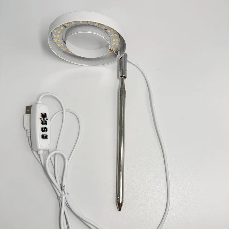 product led telescopic plant growth lamp with angel ring red  blue spectrum aluminum body flower timing fill light-5