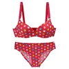 Foreign trade supply sexy bra set lace print color matching underwear large size underwear set