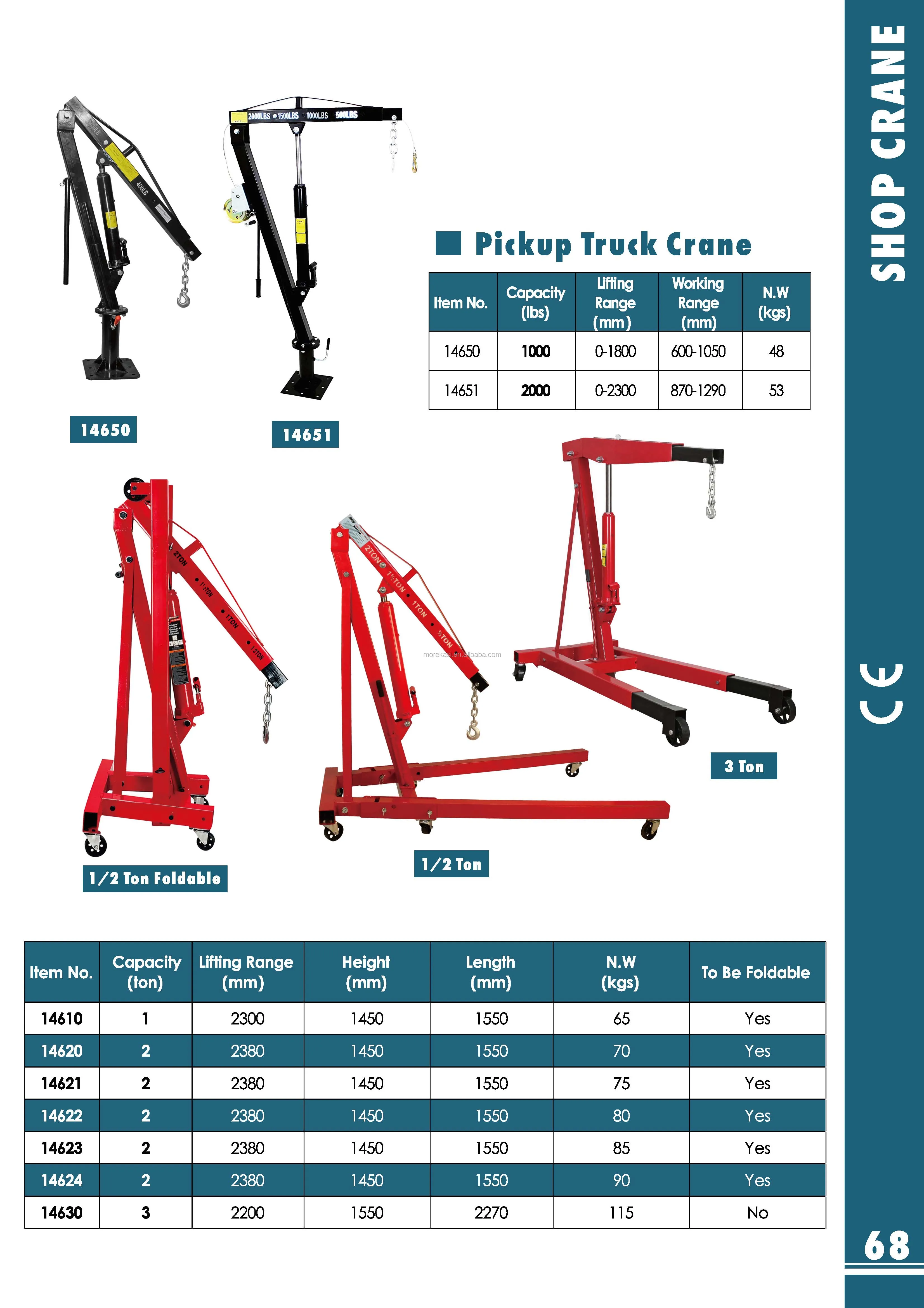Hot Sell Hydraulic Portable Truck Pickup Engine Hoist Crane