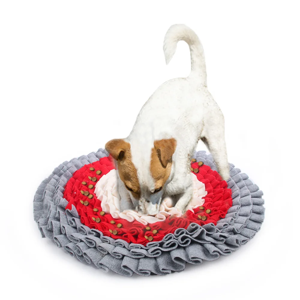 Cross-Border Educational Velvet Dog Bite-Resistant Stress Relief Training Pad Pet Smell Leakage Pad Animal Slow Food Training