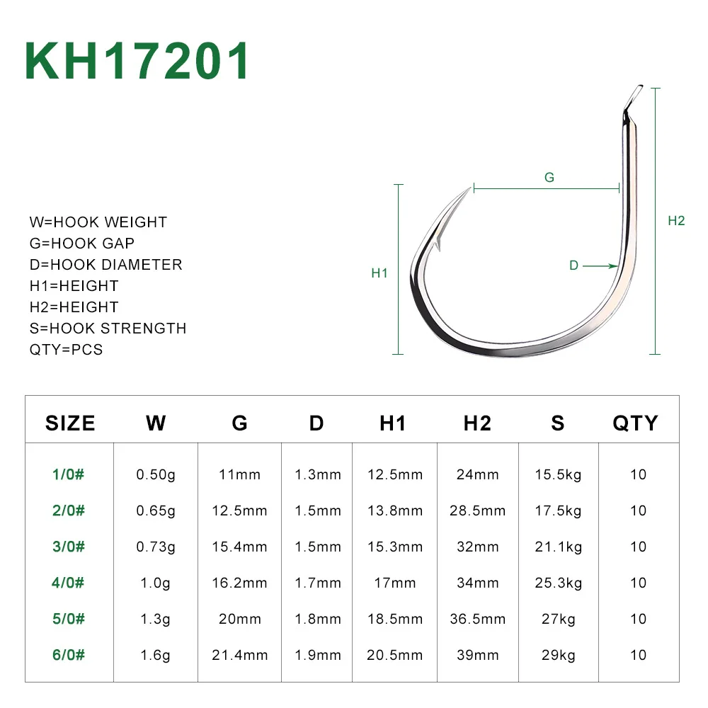 1/06/0 Jigging Hooks Flat High Carbon Fishing Hook Sea Boat