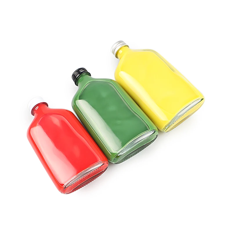 100ml 200ml 250ml Flat Empty Customized Glass Miniature Mini Alcohol