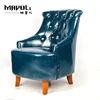 Luxury modern design metal leather single chesterfield sofa arm chair