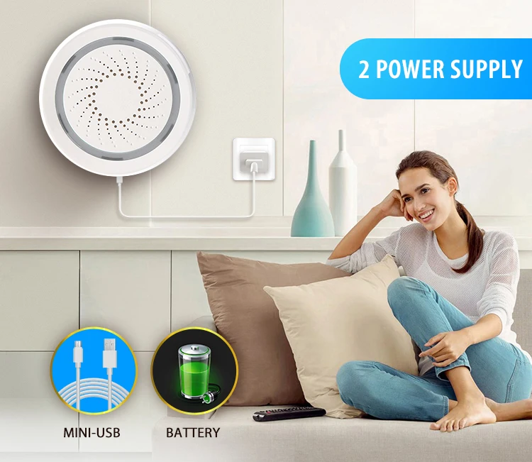 tuya zigbee siren alarm with temperature and humidity sensor - ANKUX.COM
