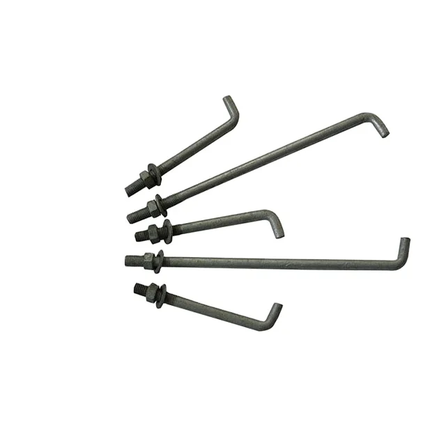 
Hebei yongnian manufacture L Type Plain/ZP/HDG Anchor bolt with washer and nut M6-64 