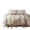 wholesale cheap washed 100% polyester microfiber dropshipping solid plain lovely pretty duvet covers bed linen bedding set