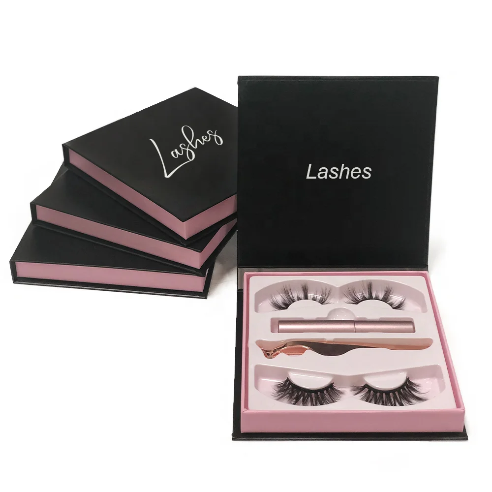 

Wholesale eyelashes 3d faux mink eyelash vendor customized boxes silk eyelashes, Nature black
