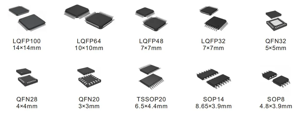 large supply chip mcu 64kb lqfp48 mm32spin46pf single chip
