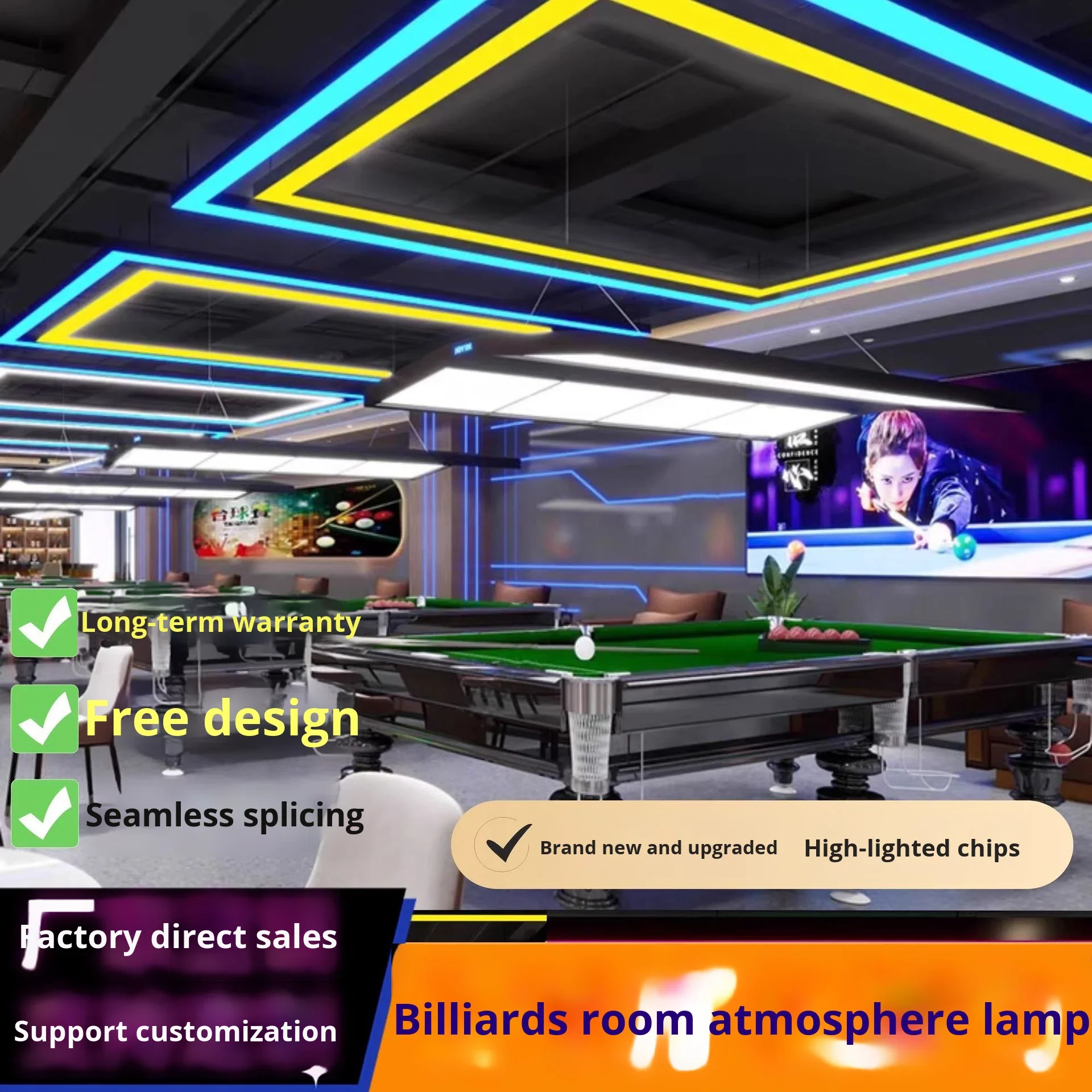 ball room atmosphere light venomous fang seven color pendant light-1