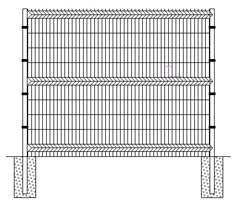 Чертежи сетчатого ограждения в автокаде Chinese Factory Hot Dipped Galvanized 6ft Tall 3d Fence Wire Mesh - Buy Clear V 