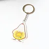 Fashion promotional items custom printed clear acrylic photo charm key chain, plastic keyring, custom acrylic keychain