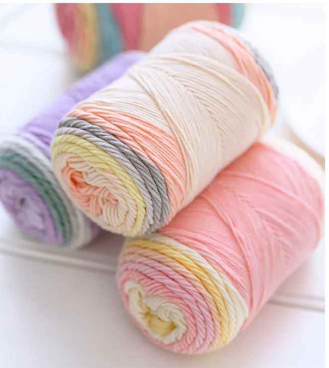 High Quality Cake Yarn Fancy Knitting Yarn Blended Yarn Rainbow Buy