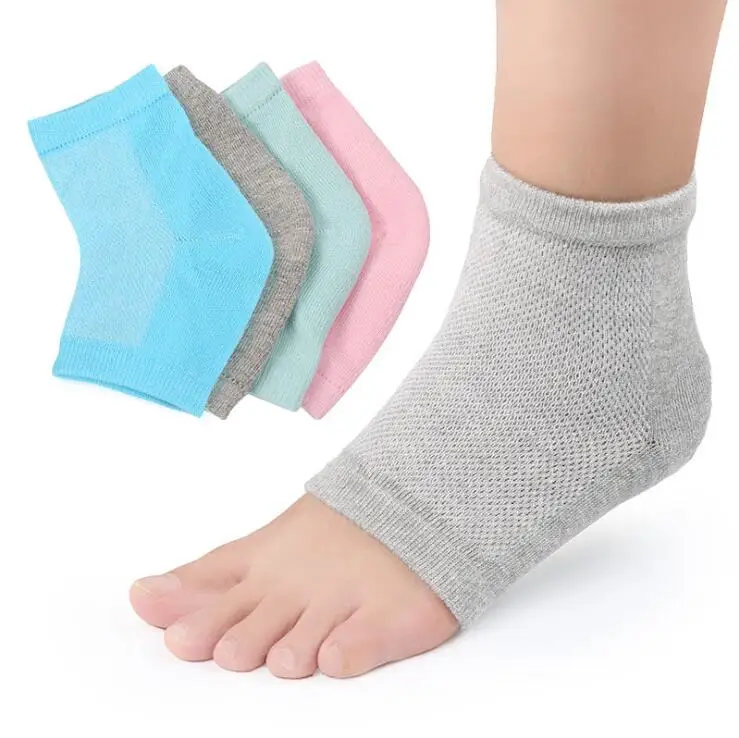 Silicone gel heel protectors socks protective cracked feet pain relief cushion
