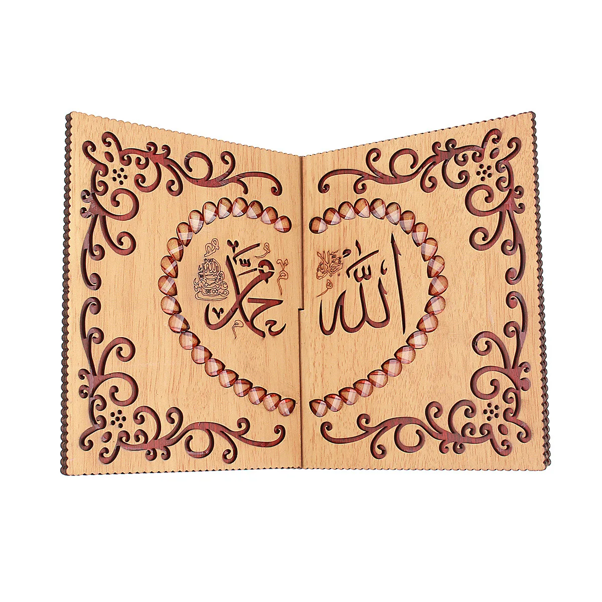 Arabian Islamic Quran Wood Carving Bookshelf,Quran Book Holder,Quran