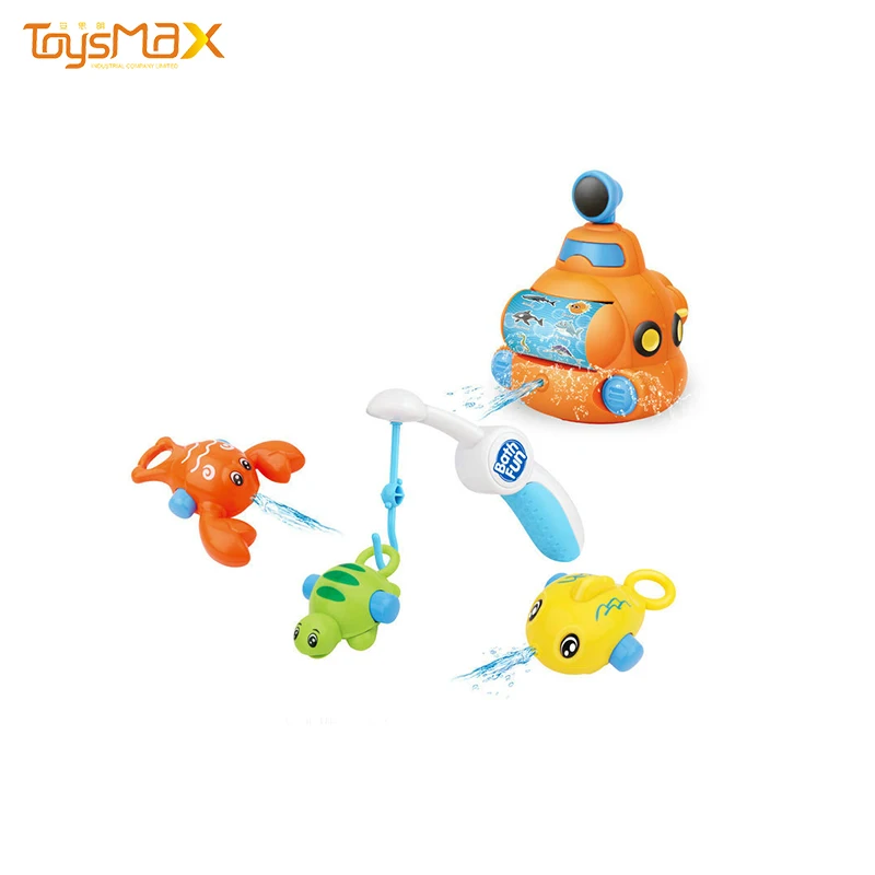 Fishing Game Toy Water Spray  Submarine Toy Car For Baby Bath Toys