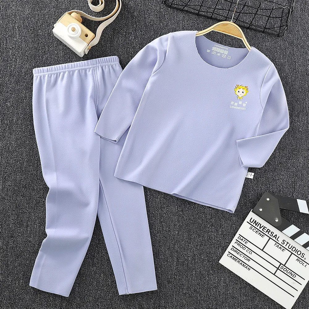 
New winter boys print Resistance to cold Keep warm Necessary winter velvet suit 