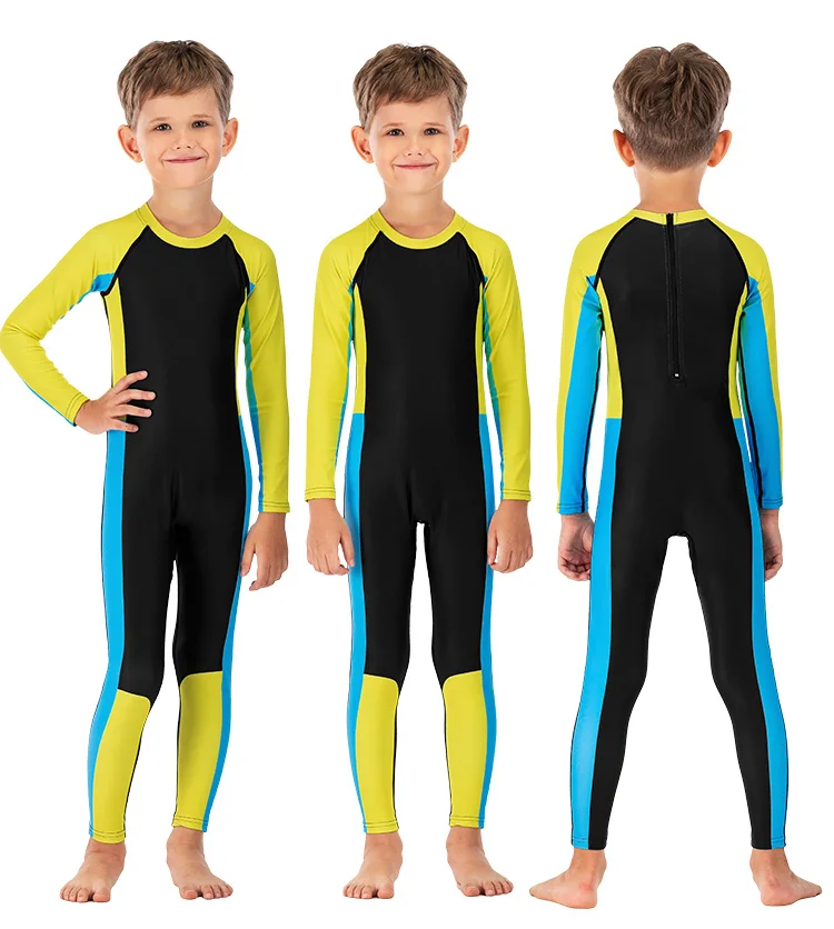 Children full swimsuit manufacturer swimming costumes for kids-boys one piece freediving wetsuit