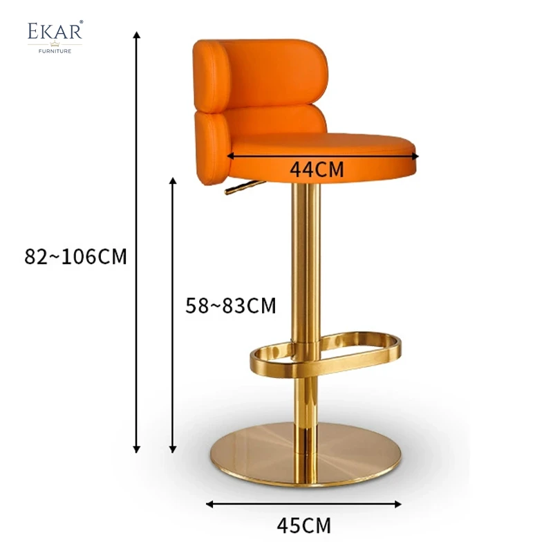 Multifunctional lifting seat bar chair modern metal frame suitable for restaurant, home, hotel bar use factory