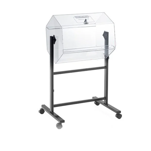 High Quality Acrylic With Metal Raffle Barrel Display Stand Acrylic