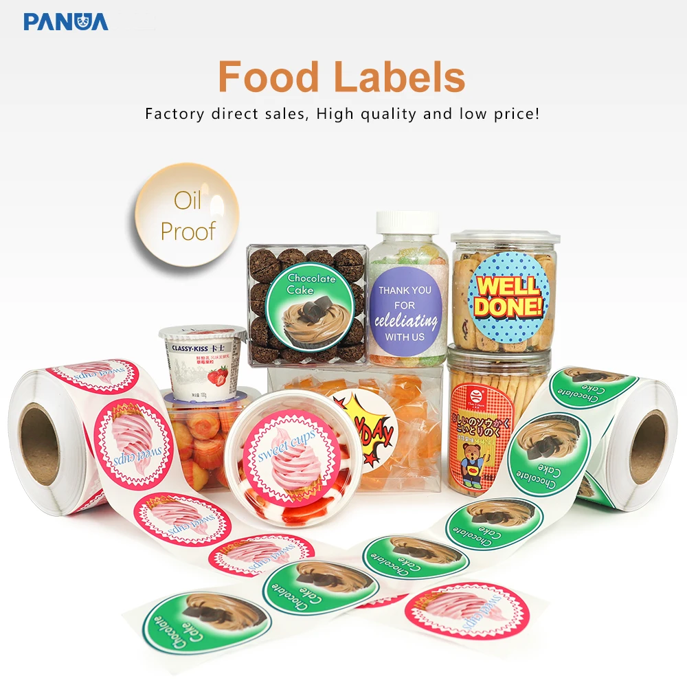 Bottle Seal Sticker Paper Custom Printing Waterproof Blank Food
