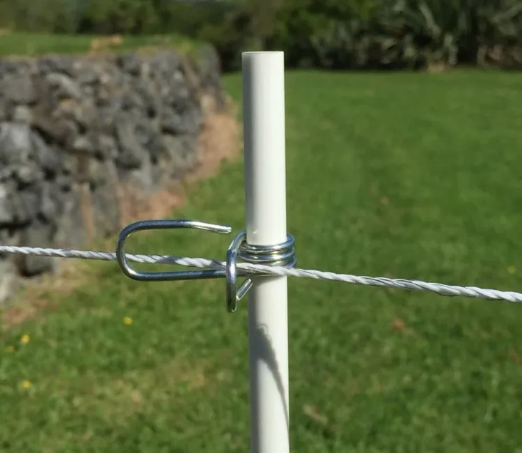 White 10mm Animal Farm Electric Fence Plastic Rod Fiberglass Post For