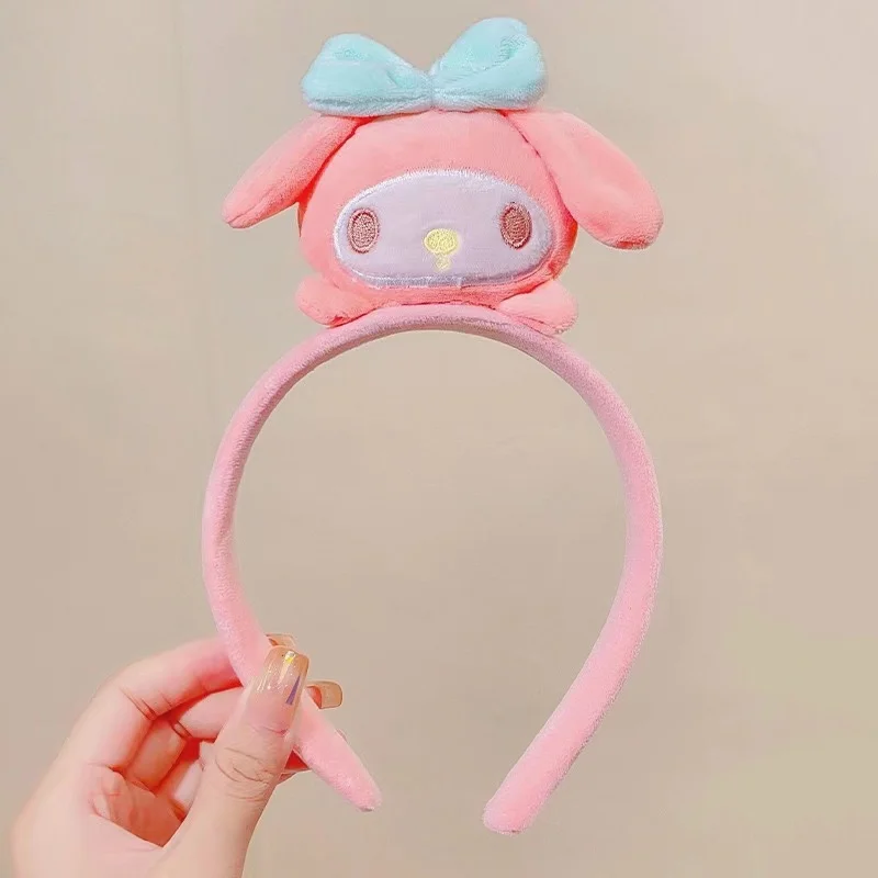 Kawaii Cinnamoroll Melody Kuromi Plushie Bow Headband Kawaii Anime ...