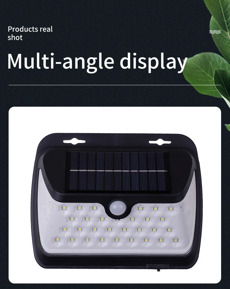 Modern Auto Rechargeable Battery Powered Waterproof Solar Energy Motion Sensor Led Wall Light