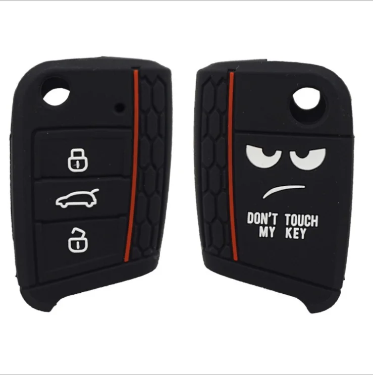 kwmobile Key Cover Compatible with VW Skoda Seat Dont Touch My Key 