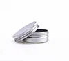 Wide mouth 5 gram/ 5 ml micro silver aluminum metal cosmetic jar for lip balm with aluminum lid