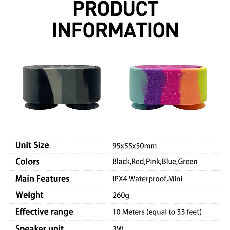 Hot Sale OEM Cute Mini Stereo Wireless Bluetooth Speaker Waterproof Portable - ANKUX.COM