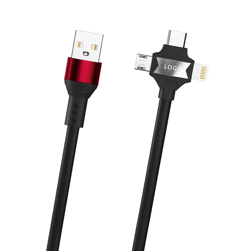 Factory directly USB charging cable China factory Phone charger cable LED 3 in 1 cable - ANKUX.COM