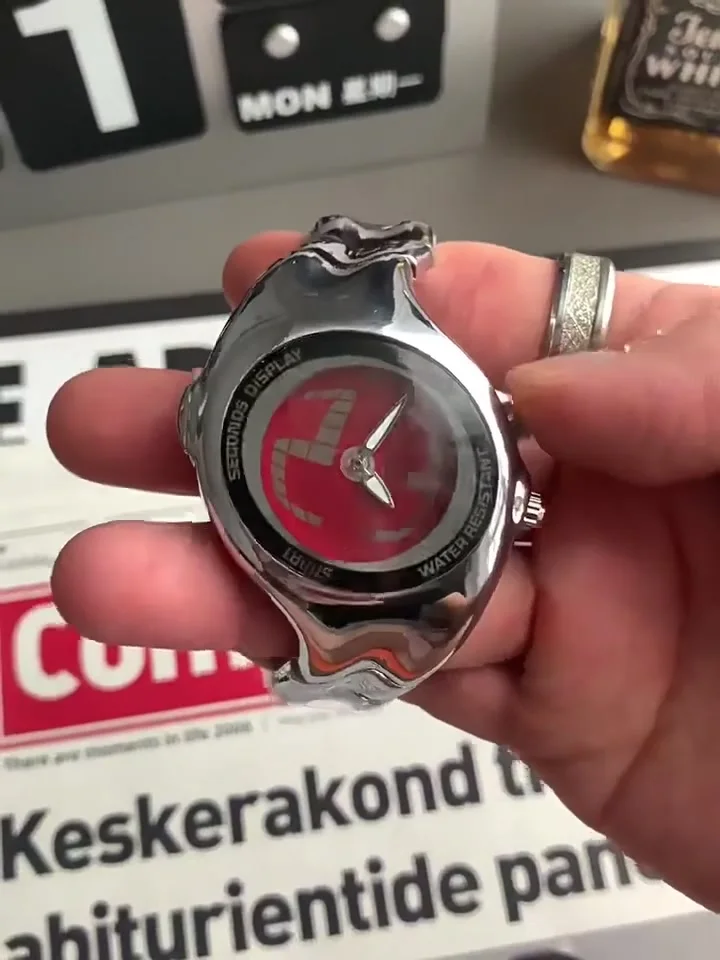 Custom Digital Display Vintage Y2K Watch Square Future Tech Style