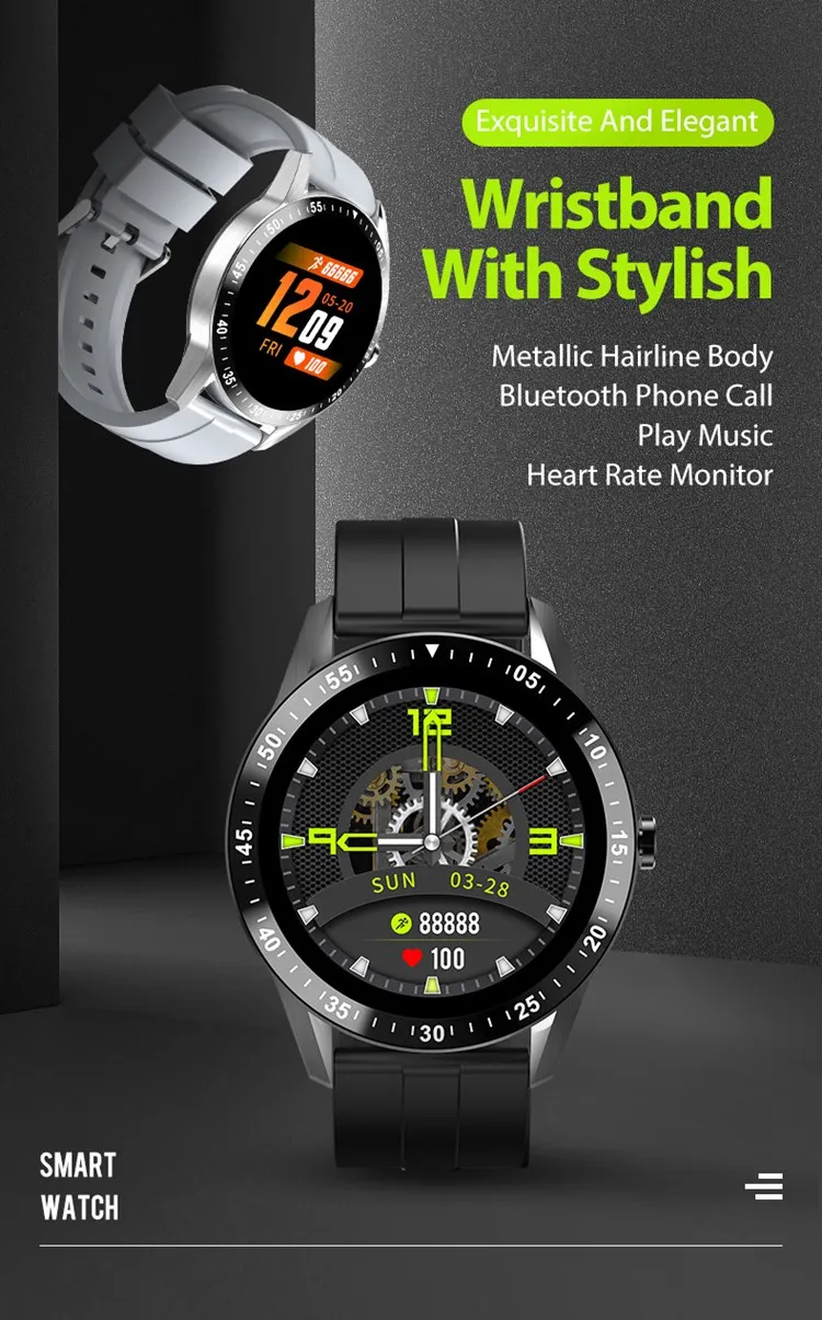 S1 Smartwatch Heart Rate Monitoring Waterproof BT Call music player wristband blood pressure blood oxygen Smart watch S1