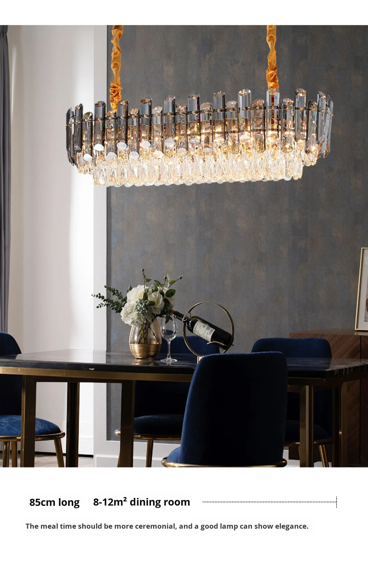 product villa hotel lobby luxurious american style living room postmodern high end light luxury crystal bedroom nordic chandelier-8