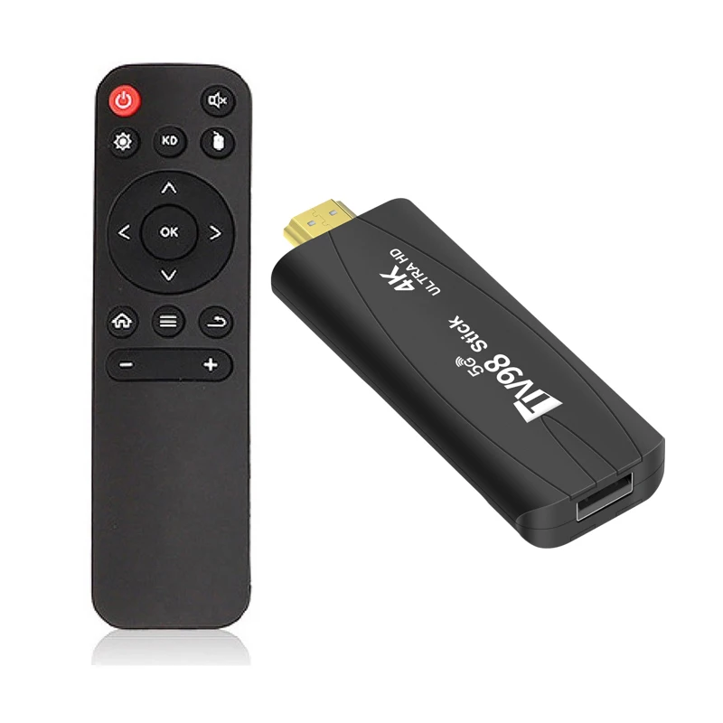 TV98 4K Android TV Stick - Dual WiFi 2.4G/5G, 1GB/8GB, RK3228A