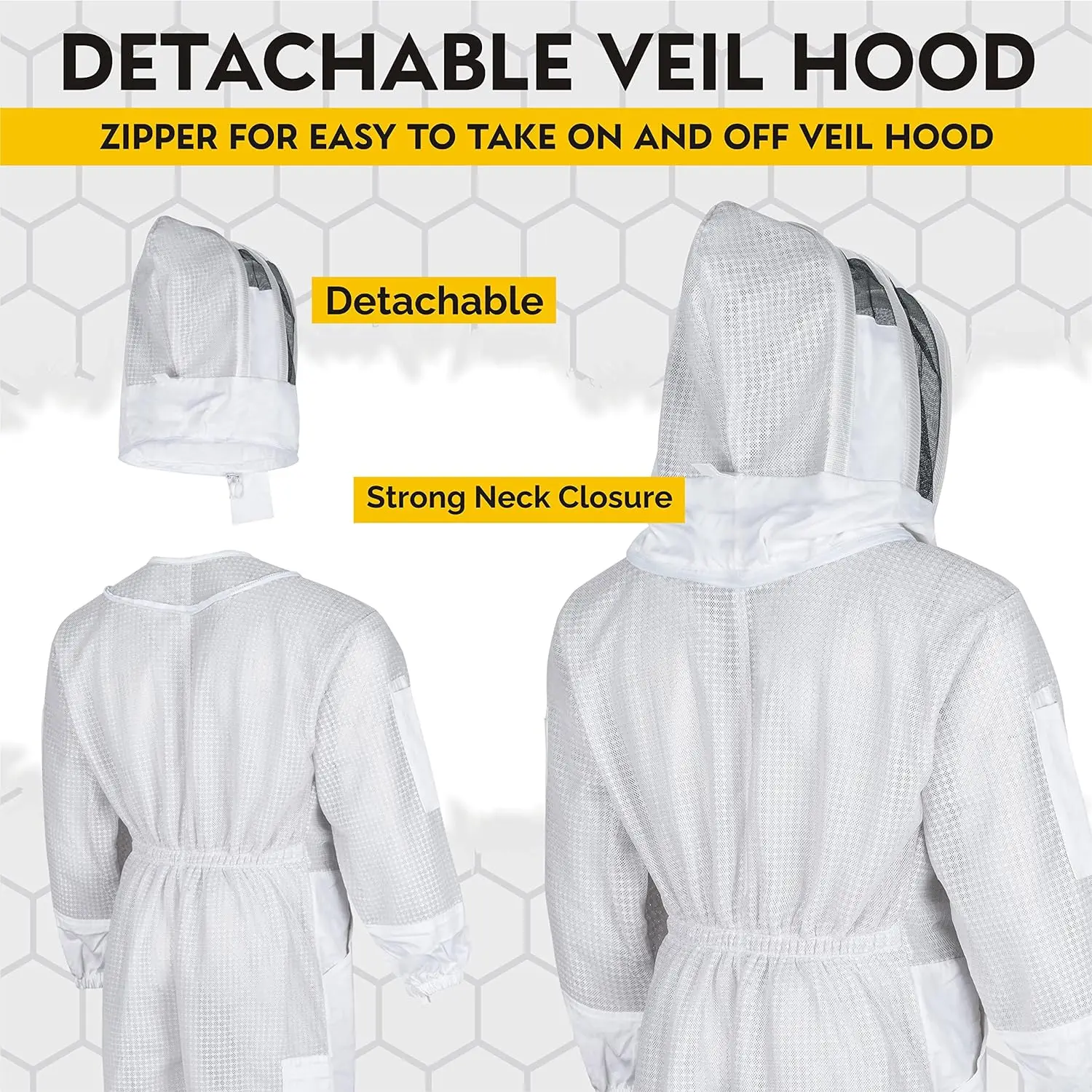 Beepro Beekeeping Suit - Ventilated Mesh With Round Veil & Gloves