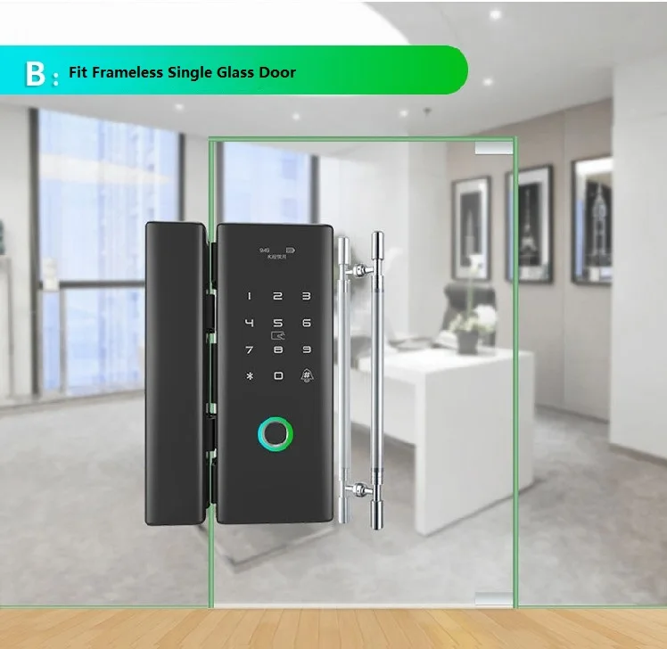 Fingerprint Sliding Glass Door Lock Wifi Tuya App Remote Unlock Smart