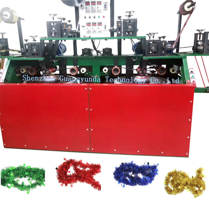 Christmas Decorative Shiny Tinsel Garland Machine Christmas Tree