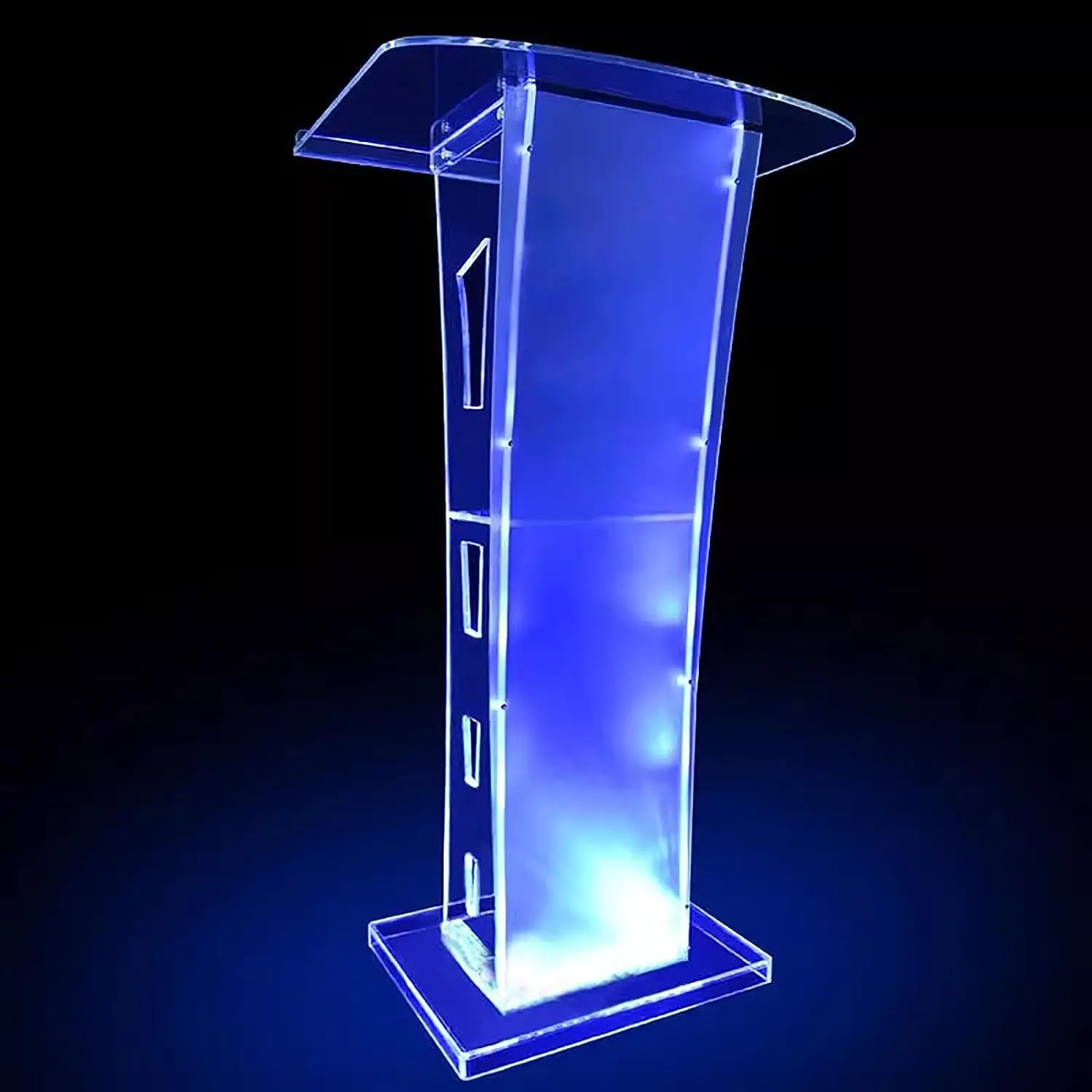 Modern Lecterns Pulpits Acrylic Podium Stand With Wide Reading Surface