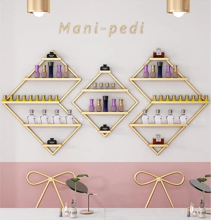 Iron Mesh Home Wall Storage Rack With Hook Wood Wall Shelf