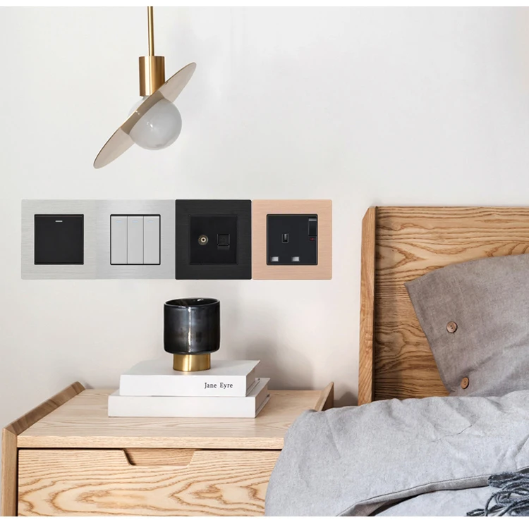 2020 Newest Design Italian Wall Electrical German Switch And Socket Coloured