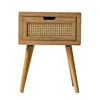 Antique Panel wood rattan storage cabinet bedroom cabinet with drawer for living room