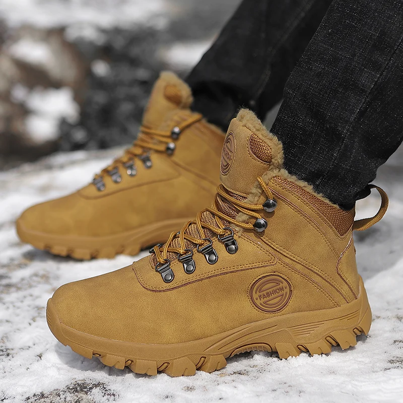 Keep Warm Men Women Winter Running Shoes Boots Waterproof Outdoor