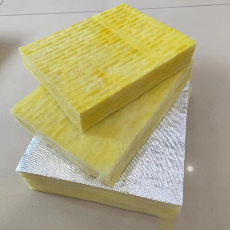 Air Conditioning Duct Lining Insulation Glass Wool Board 48kg Aluminum