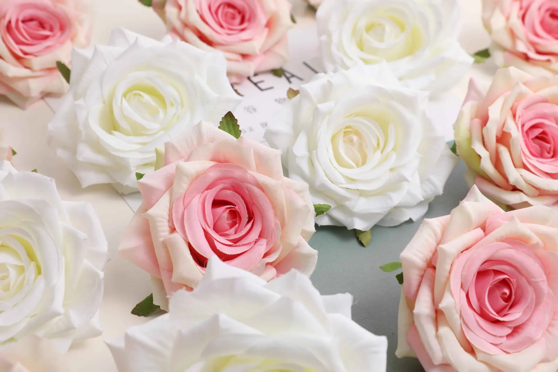 Wholesale Wedding Decoration 8.5cm Artificial Rose Heads Simulation Paris Silk Rose Flower Head