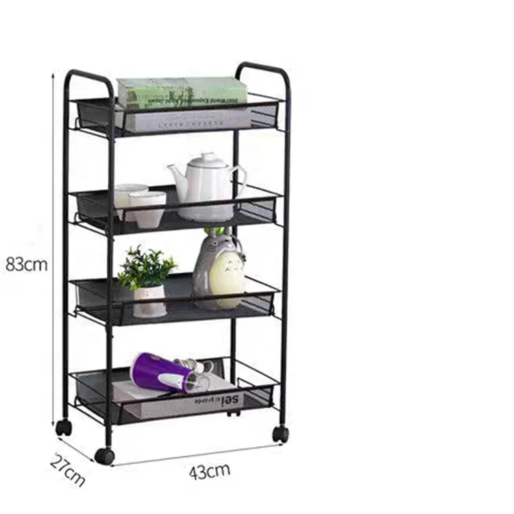 35 Tier Slim Rolling Cart Kitchen Storage Organizer Mesh Wire Storage Carts With Lockable