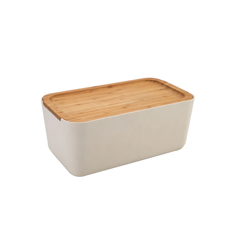 Biodegradable Bamboo Fiber Bread Box With Bamboo Lid Bread Box Large Buy Bread Box,Bamboo