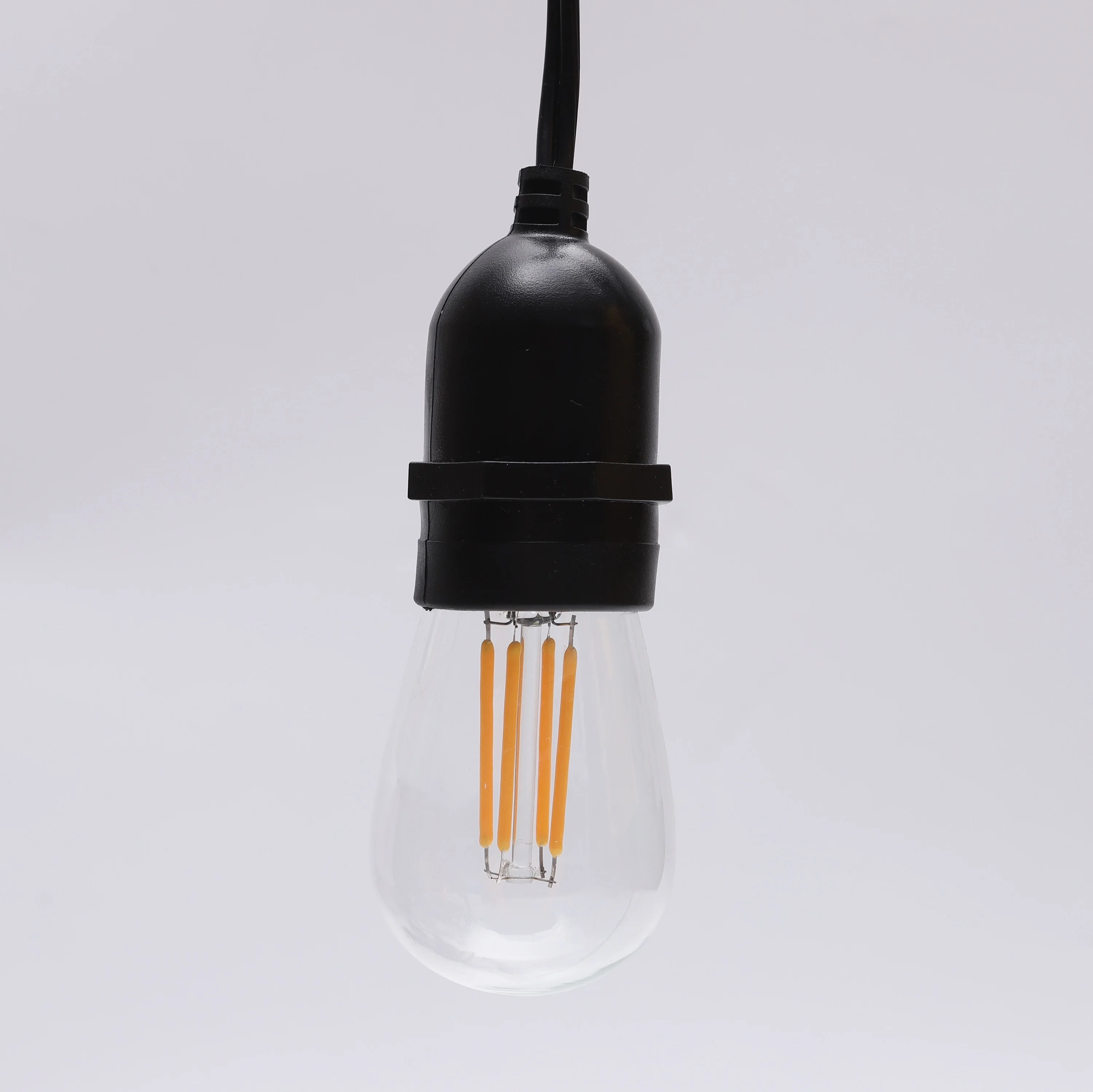 Outdoor Vintage Patio Decorative E27 Dimmable Spiral Light Led Filament Bulb St45 Festoon Garland Lights Hanging Lamp