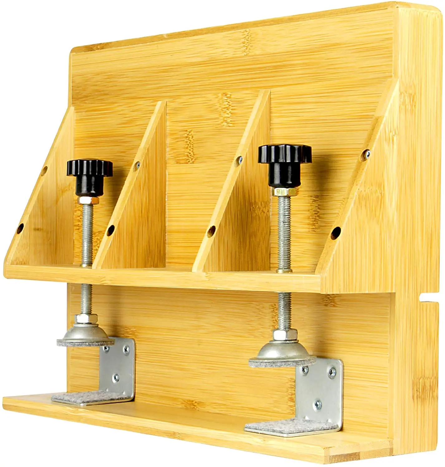 Bamboo Clip M&W On Bedside Shelf Ergonomic Space Saver Side Table